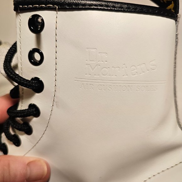 Dr Martin White 1460 SMOOTH LEATHER LACE UP BOOTS - Picture 9 of 15